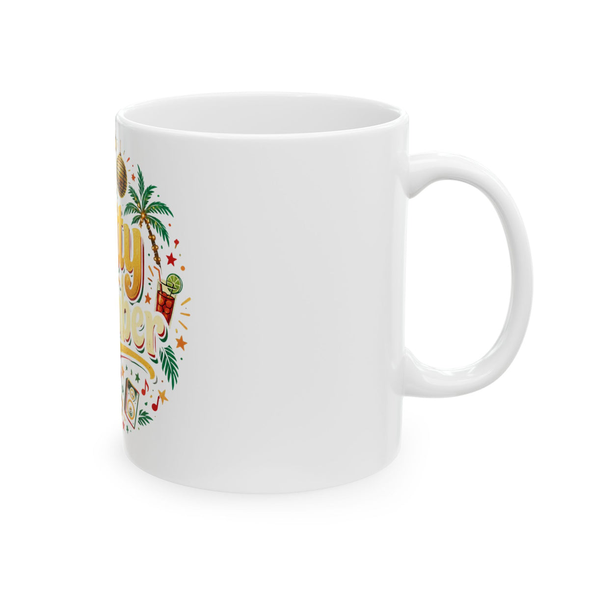 Detty December Holiday Design Ceramic Mug